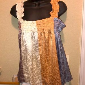 Silky baby doll style top. Size Large